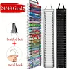 24 Compartments Vinyl Storage Organizer with 2 Hooks and 1 Hanging Straps Craft Vinyl Storage Rack for Diamond Art Painting Kits (Gray)