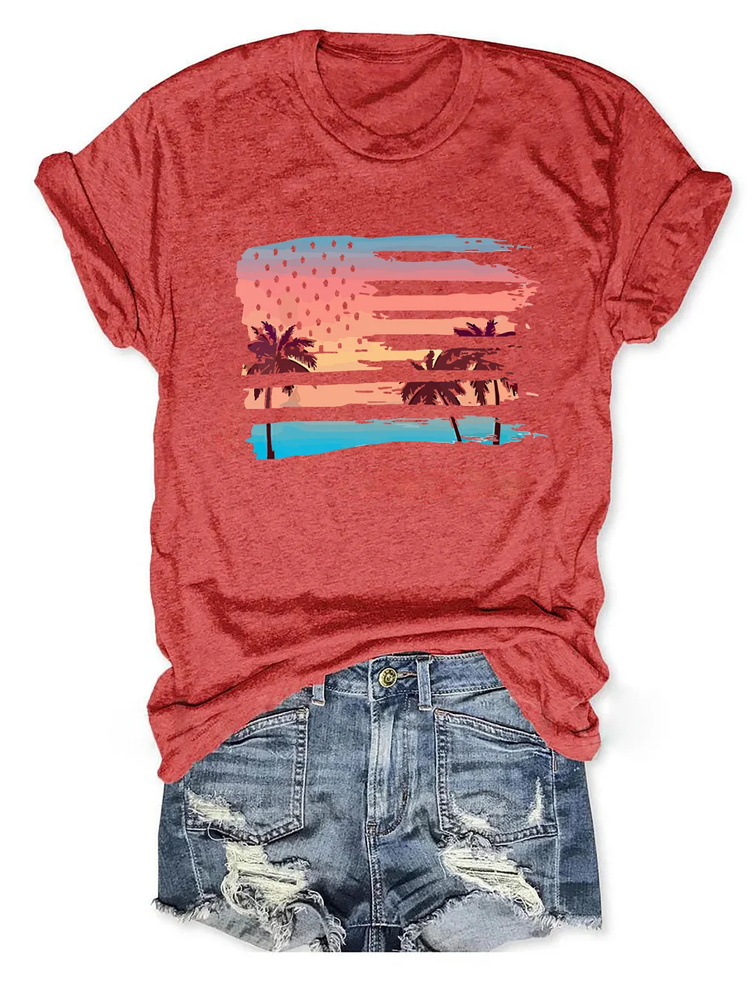 Patriotic Beach T-Shirt