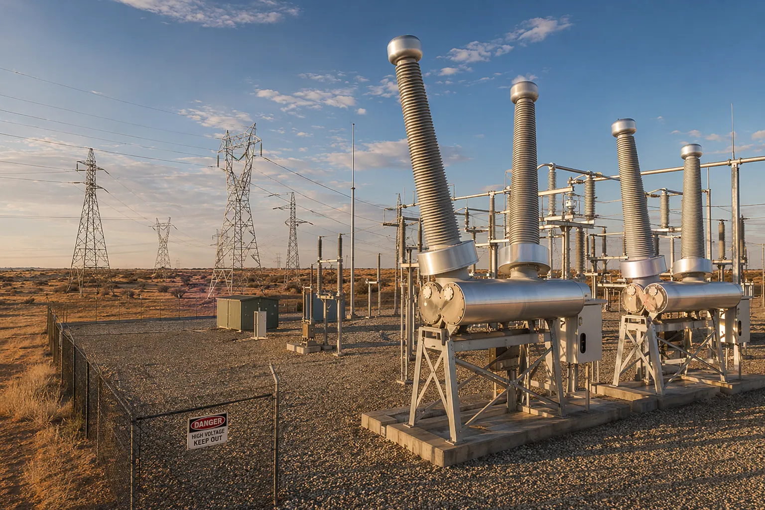 Four Siemens Energy 3AP2-DT 330kV dead-tank circuit breakers installed at Queensland substation