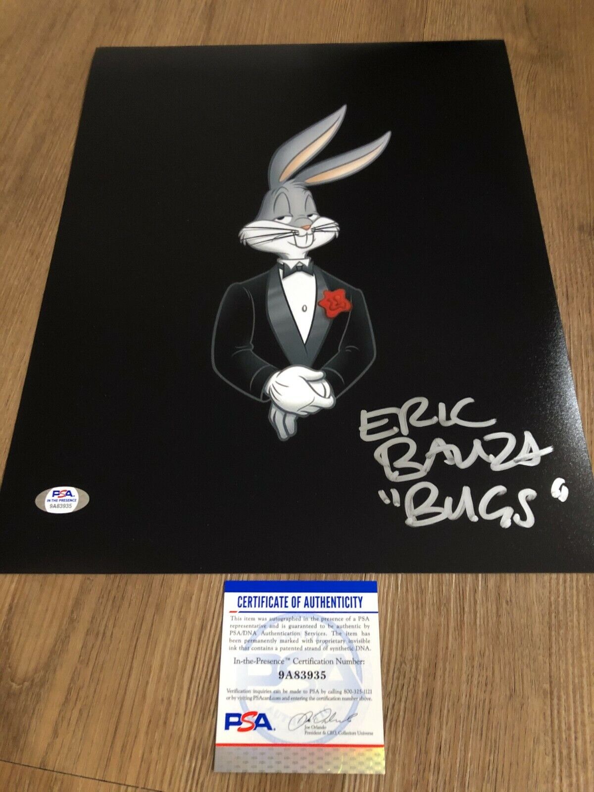 Eric Bauza Looney Tunes Bugs Bunny Meme Signed Autographed 11x14 Photo Poster painting PSA EA