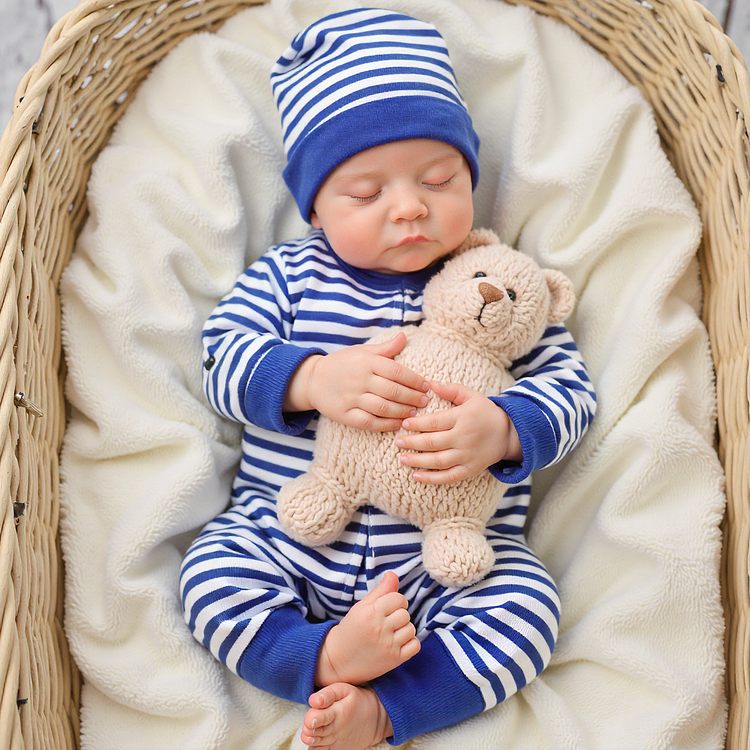 20'' Realistic Lifelike Silicone Reborn Baby Doll Boy with Hand-painted Hair Named Oricery：Realistic Reborn Baby Dolls By Rsgdolls®