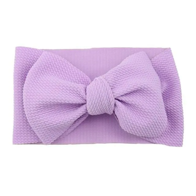 2019 Baby Accessories  Toddler Girls Boys Kids Baby Solid Bow Hairband Headband Stretch Turban Knot Head Wrap Kids Props Gifts