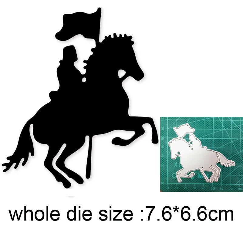 Crafts Metal Cutting Dies Cut Die Mold man Woman Riding Horse Decoration Scrapbooking Dies Knife Mould Blade Punch Stencils Dies