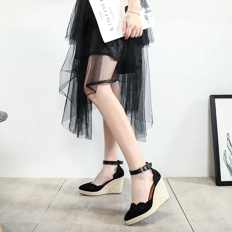 Wongn Wongn 2023 New Sandals With Skirt Hollow Single Shoes Women's Fashion Pointed High Heel Thick Grass