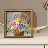 Diamond Painting Special Shaped Drill Flower With Frame(8.46x8.46inch)