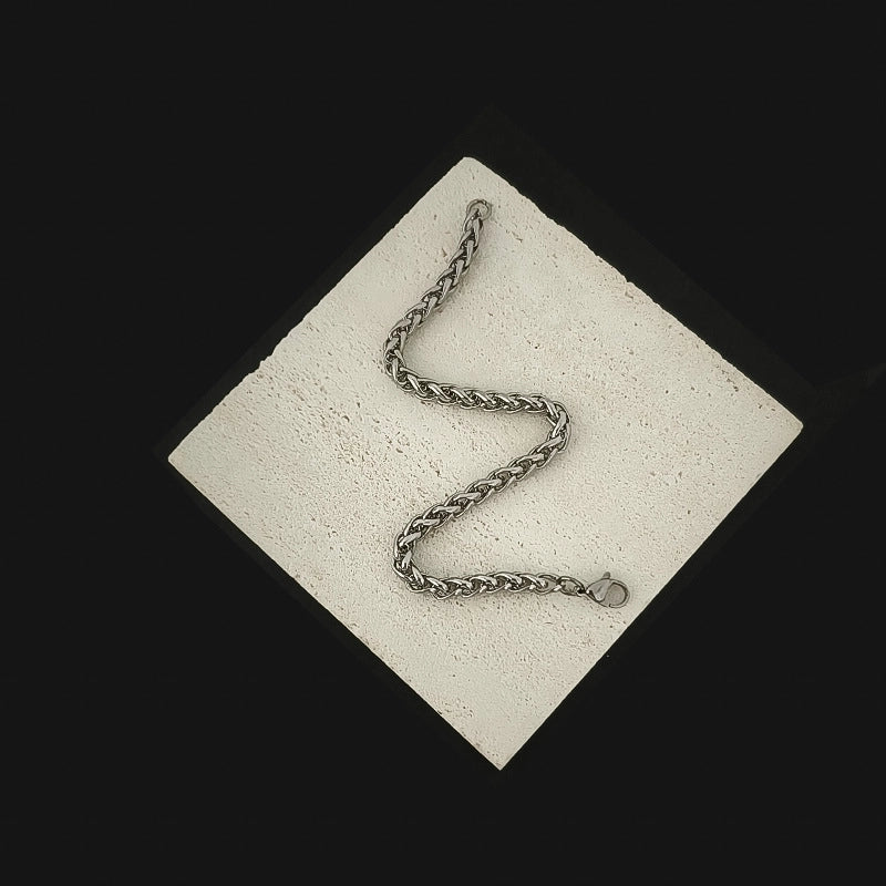 Hip-Hop Retro Rhombus 304 Stainless Steel Bracelets In Bulk