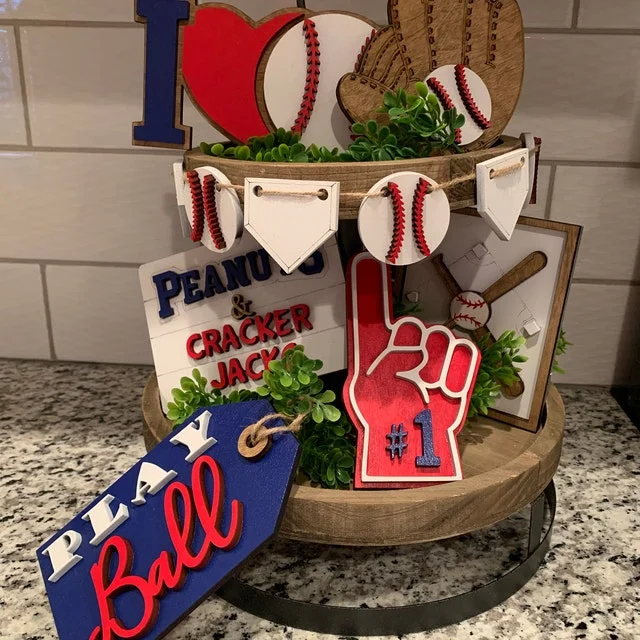 45% OFF⚾Baseball Tiered Tray Set Decor⚾