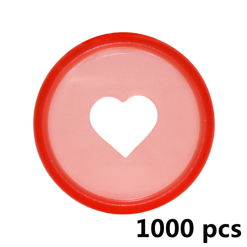 1000pcs Heart Shape Mushroom Hole Planner Plastic Rings Discbound Notebook Loose - Leaf Binding Disc Bound Discs Stationery