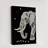(30x40cm)DIY Pearl Painting Framed Elephant Handmade Pearl Material Art Kit Living Room Decor