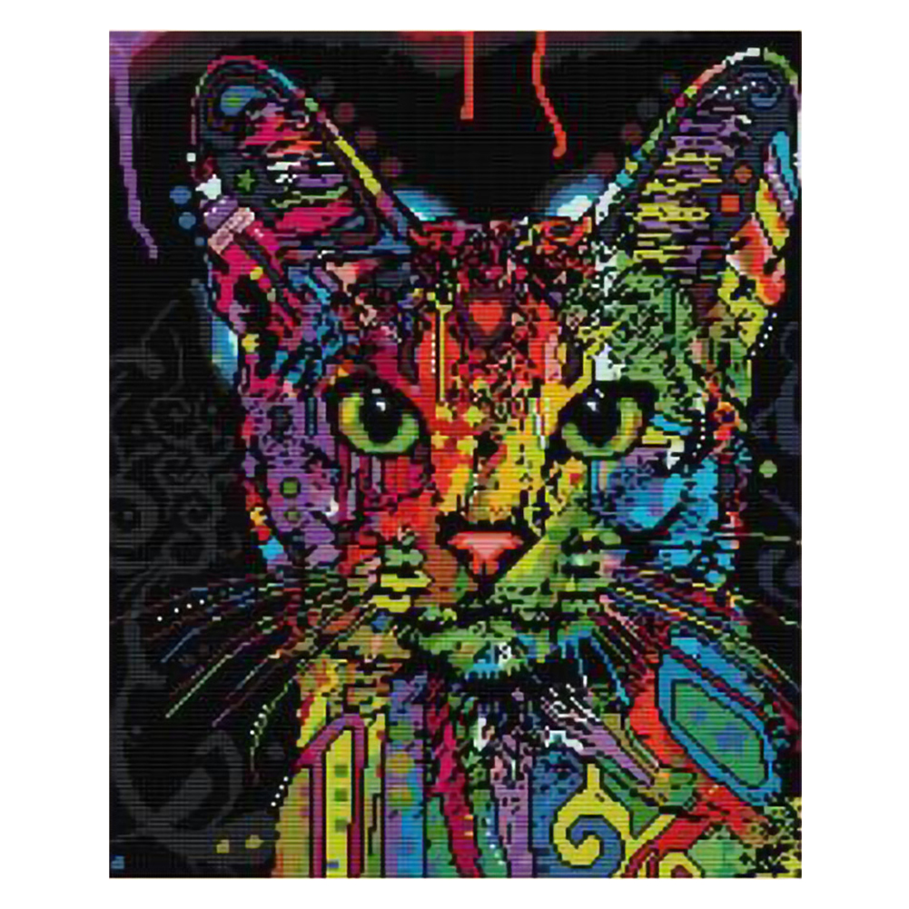 

Cat Head - 11CT Stamped Cross Stitch - 50*40CM, 501 Original