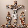 Croix en pierre J&eacute;sus sp&eacute;ciale en forme de 5d bricolage partiel diamants points kits d&rsquo;art en gemmes pour adultes d&eacute;butants d&eacute;coration int&eacute;rieure pein