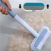 Pet Multi-function Brusher Long Handle Manual Hair Remover Brush for Carpet Bed