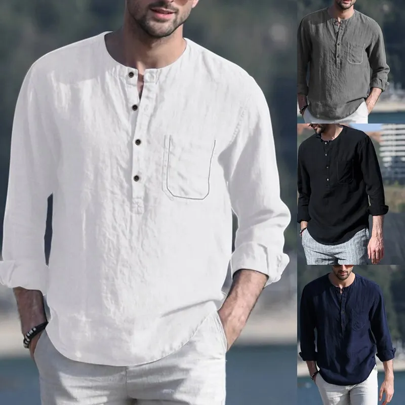 Casual Linen Crew Neck Loose Sleeveless Shirt