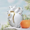 Anatomical Heart Vase, Creative Heart Resin Statue Human Heart Vase Heart Shape Flower Vase for Desktop Living Room