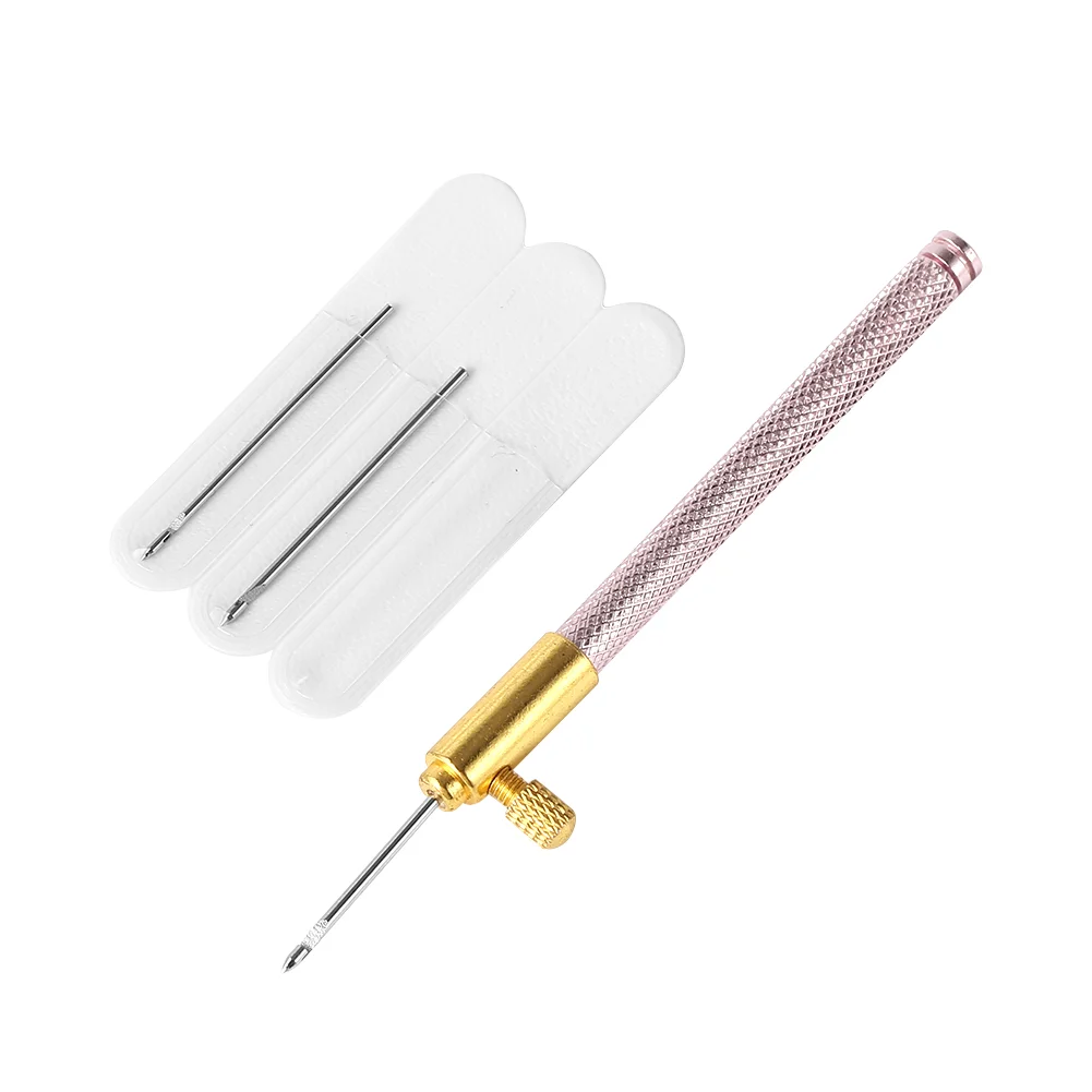 Aguja de ganchillo bordado DIY (rosa)