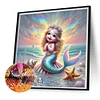 Diamond Painting -DIY Full Square Drill Cartoon Mermaid(35*35 CM)