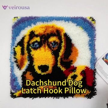 Dachshund Family - Latch Hook Kit veirousa