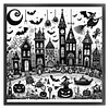 Halloween House-11CT Stamped Cross Stitch 50*50cm/19.69*19.69in