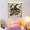 (US Only)Halloween Hat Printed Cross Stitch Kit 40x40cm DIY 11CT Embroidery Craft Set
