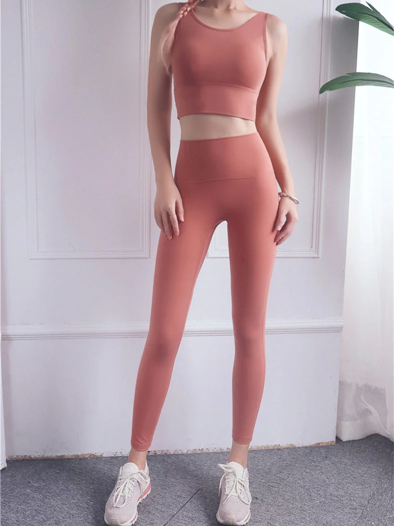 Yoga Vest High-Waisted Tight Yoga Pants Suit