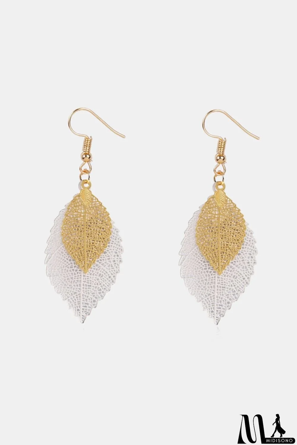 MidiSono - Leaf Shape Dangle Earrings