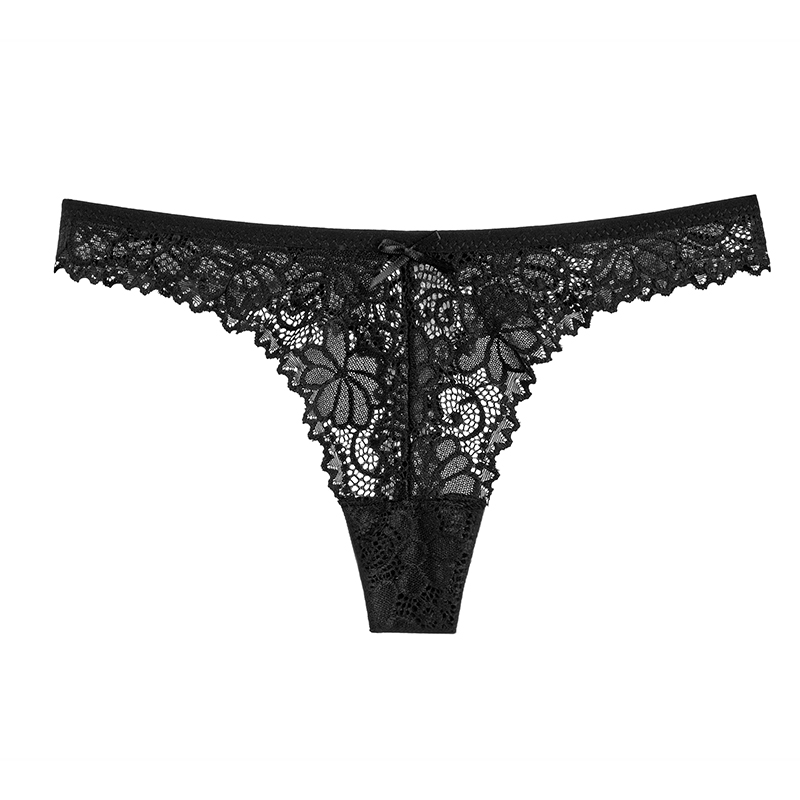 Bayuyun Women's Lace Panties Mesh G-string Female Underpant Waist Female Underwear Lingerie Sexy Hollow Out Low Thong