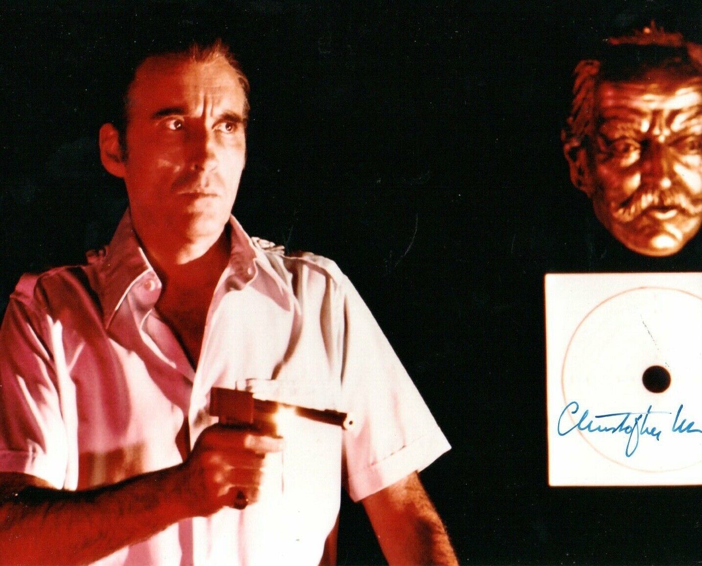 Genuine Signed Christopher Lee Photo Poster painting 10 x 8 Photo Poster painting James Bond Autograph Coa 007