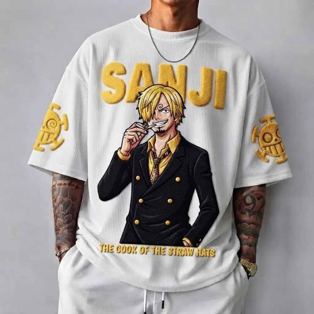 Men's Long-Sleeve Cartoon Print T-Shirt