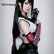 [Wetrose] Final Fantasy Tifa Lockhart SR Cosplay Costume Game Suit Wig Eardrop Full Set