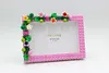 Flower DIY Building Block Photo Frame Kit,Creative Handmade Assembled Photo Frame Handmade Craft Gift Home Tabletop Display Decor