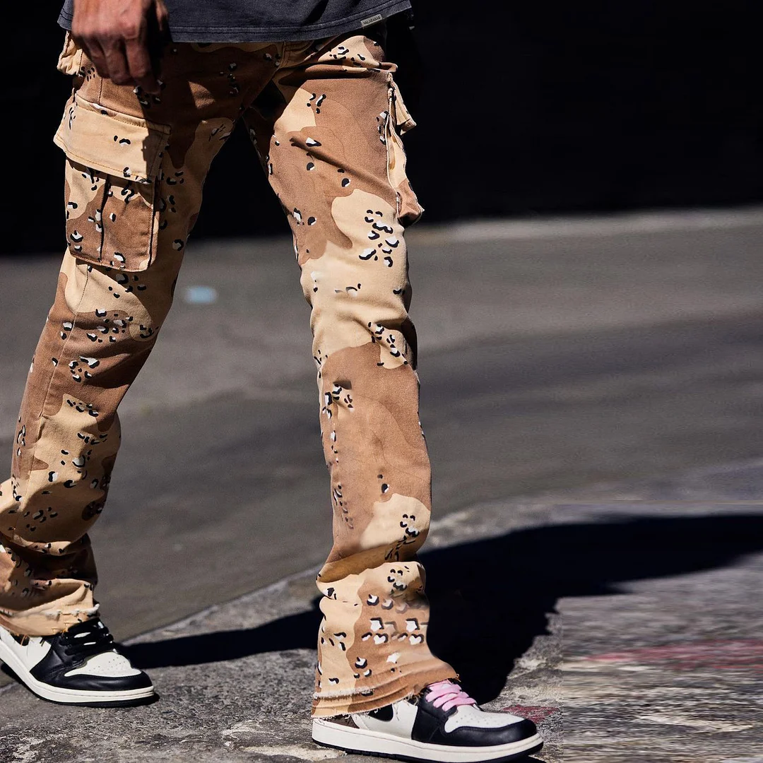 Casual personality street style men's camouflage printed trousers