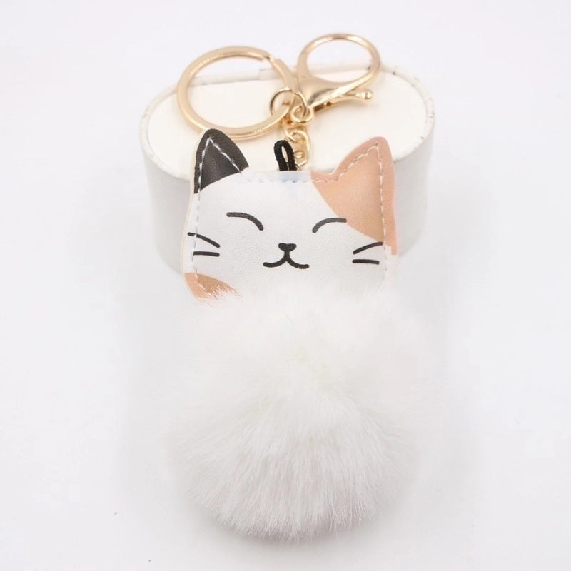 Cute Little Cat Key Chain Pendant School Bag Purse Plush Pendant Jewelry