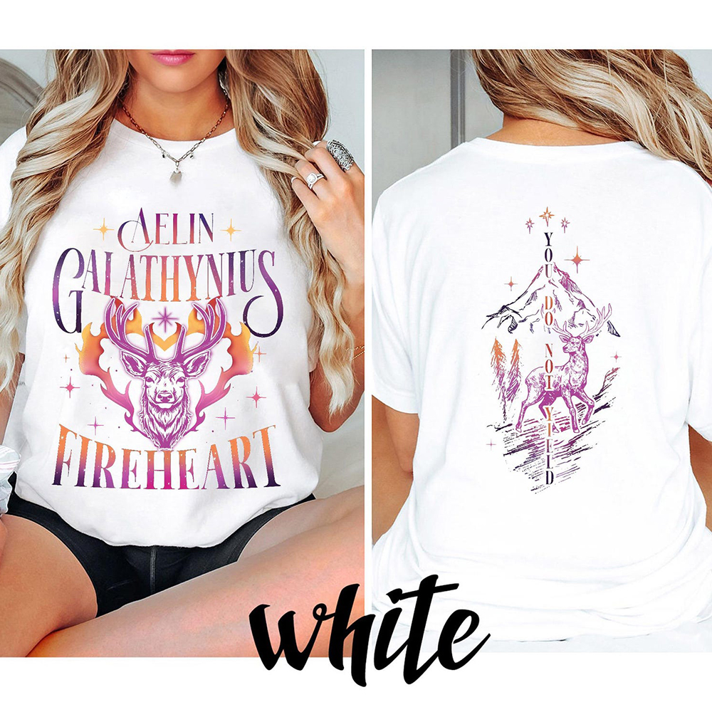 Kanonion Aelin Fire Heart Letter Printed T-Shirts Women Casual Breathable Soft Short Sleeve Tops Loose Comfortable Female Street Clothes
