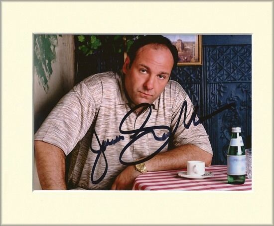 JAMES GANDOLFINI THE SOPRANOS TONY PP 10X8 MOUNTED SIGNED AUTOGRAPH Photo Poster painting