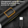 🔦1000 lumens Lampe de poche en aluminium &agrave; zoom LED