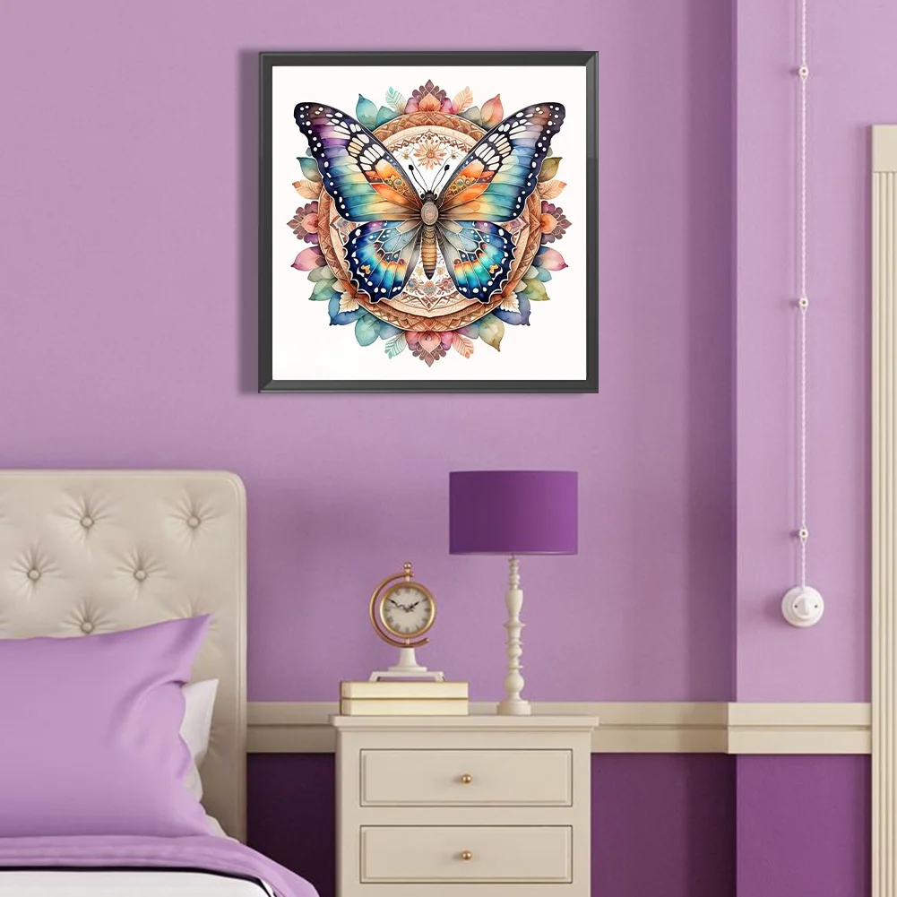 Diamond Painting - Full Round Drill - Butterfly(Canvas|40*40cm)