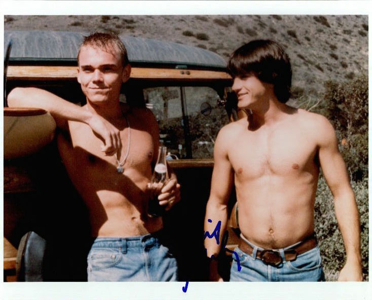 Ricky Schroder (There Goes My Baby) shirtless signed 8x10 Photo Poster painting