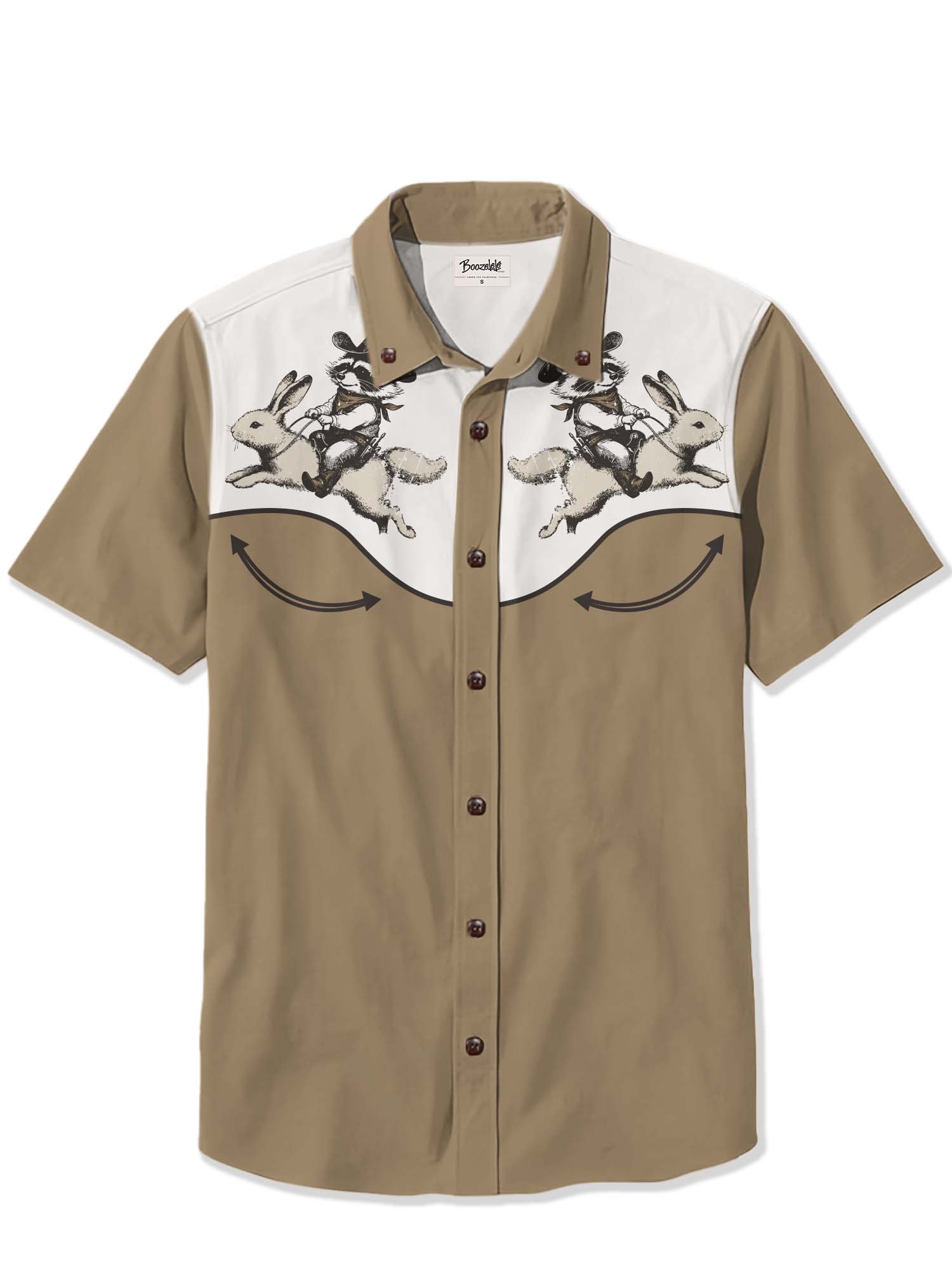 Easter Western Raccoon Cowboy Riding A Rabbit - 100% Cotton Shirt