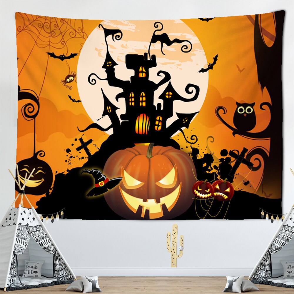 

Wall Tapestry - Scary Pumpkin Halloween-150*130cm, 501 Original