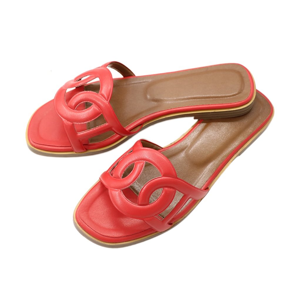 Circle Design Women's Summer Flats Slipers-MERUMOTE