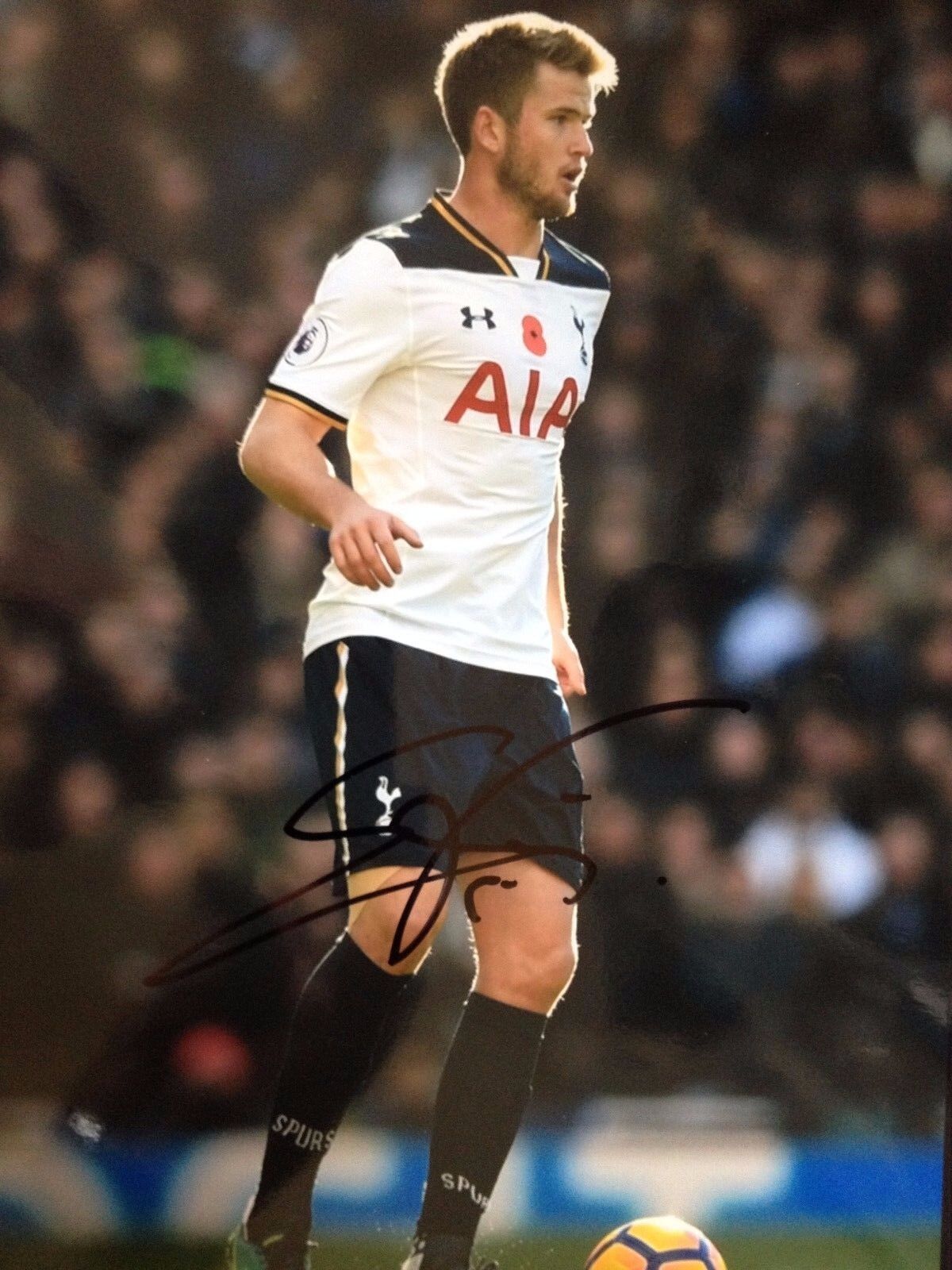 ERIC DIER - TOTTENHAM FOOTBALLER - STUNNING SIGNED COLOUR Photo Poster painting