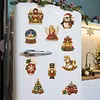 10PCS DIY Pearl Diamond Painting Christmas Fridge Magnets, Sparkling Rhinestone Refrigerator Magnet Craft Kit for Home Decor & Gifts