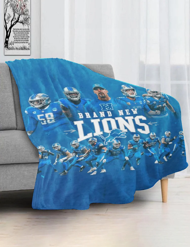 Detroit Lions Football Blanket
