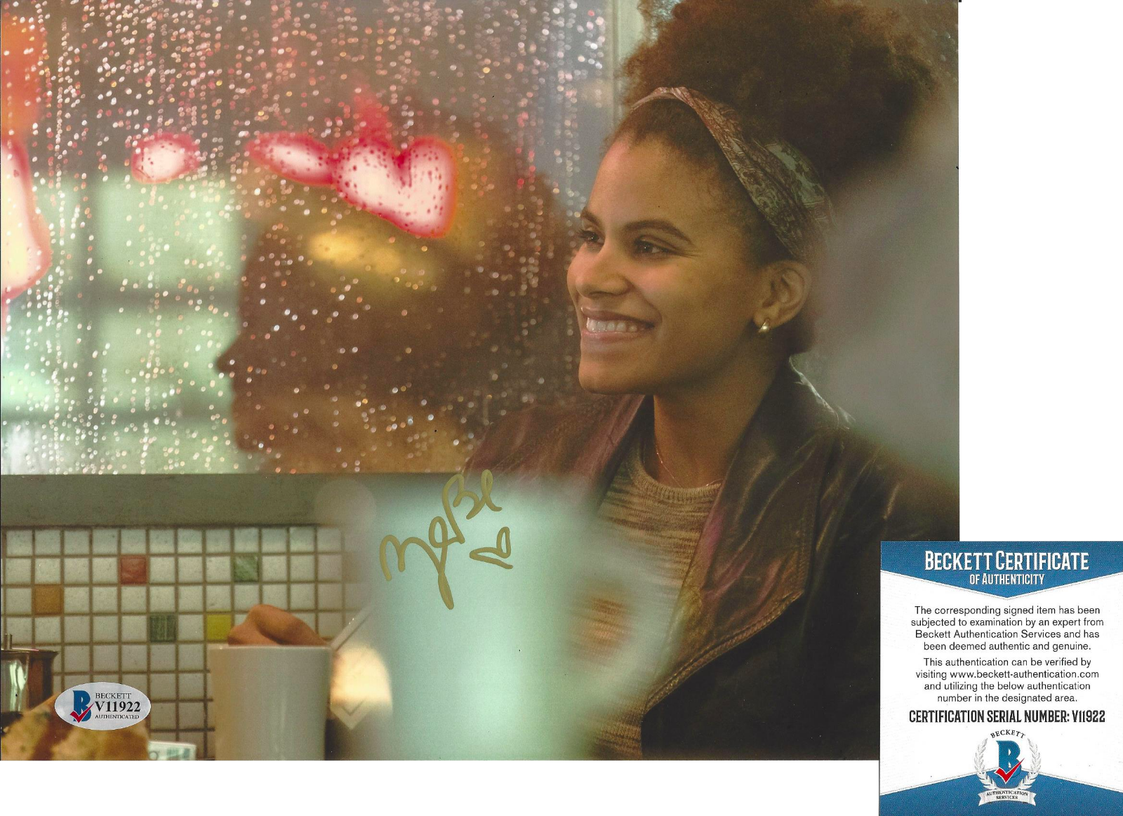 ZAZIE BEETZ SIGNED 'JOKER' 8x10 MOVIE Photo Poster painting C SEXY ACTRESS BECKETT COA BAS