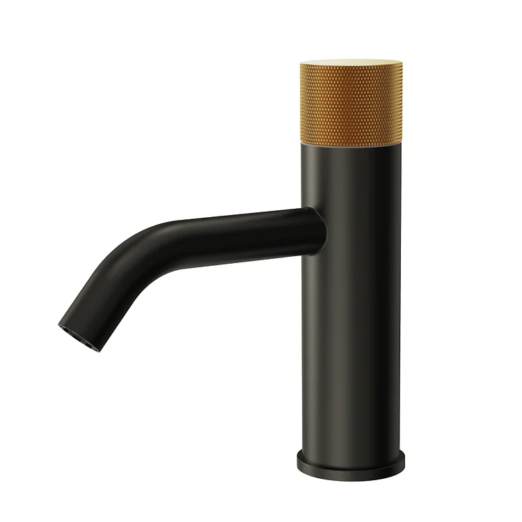 EVERSTEIN Bathroom Single-Hole Sink Faucet in Black and Gold SFS-1166-BK-GD