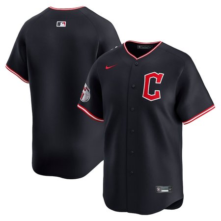 Men's Cleveland Guardians  Black Home Replica Jersey