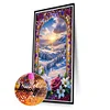 (40*70cm)Snow Scenery - Round AB Drill Diamond Painting