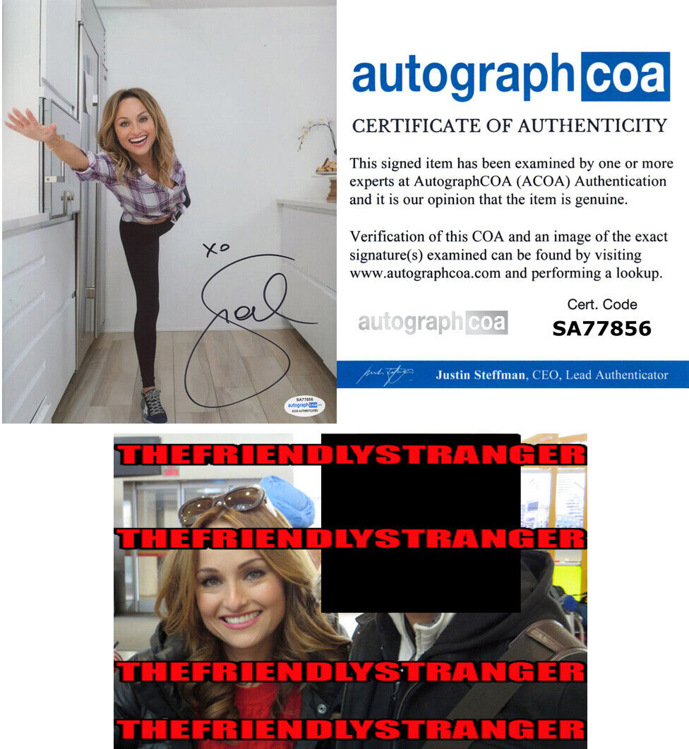 GIADA DE LAURENTIIS signed Autographed 8X10 Photo Poster painting a PROOF - SEXY Chef ACOA COA