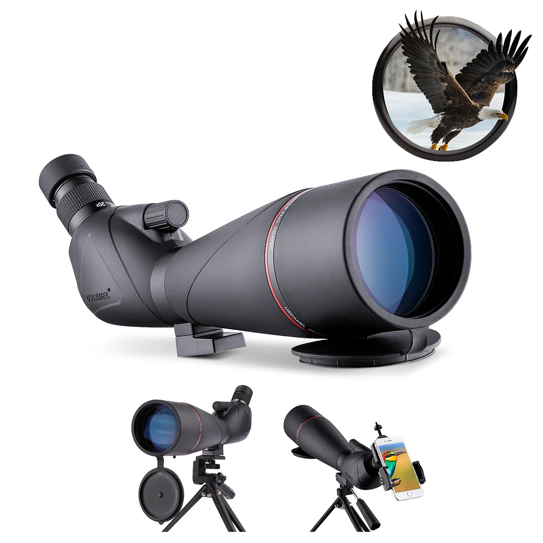 BEBANG Spotting Scope,20-60x80 HD Spotting Scope with Tripod, Carrying Bag and Scope Phone Adapter,Waterproof