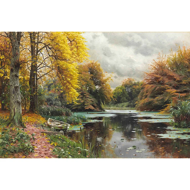 Small River Bank View - Painting By Numbers - 60*40CM gbfke